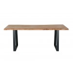 Kiel 70" Wood and Metal Dining Table