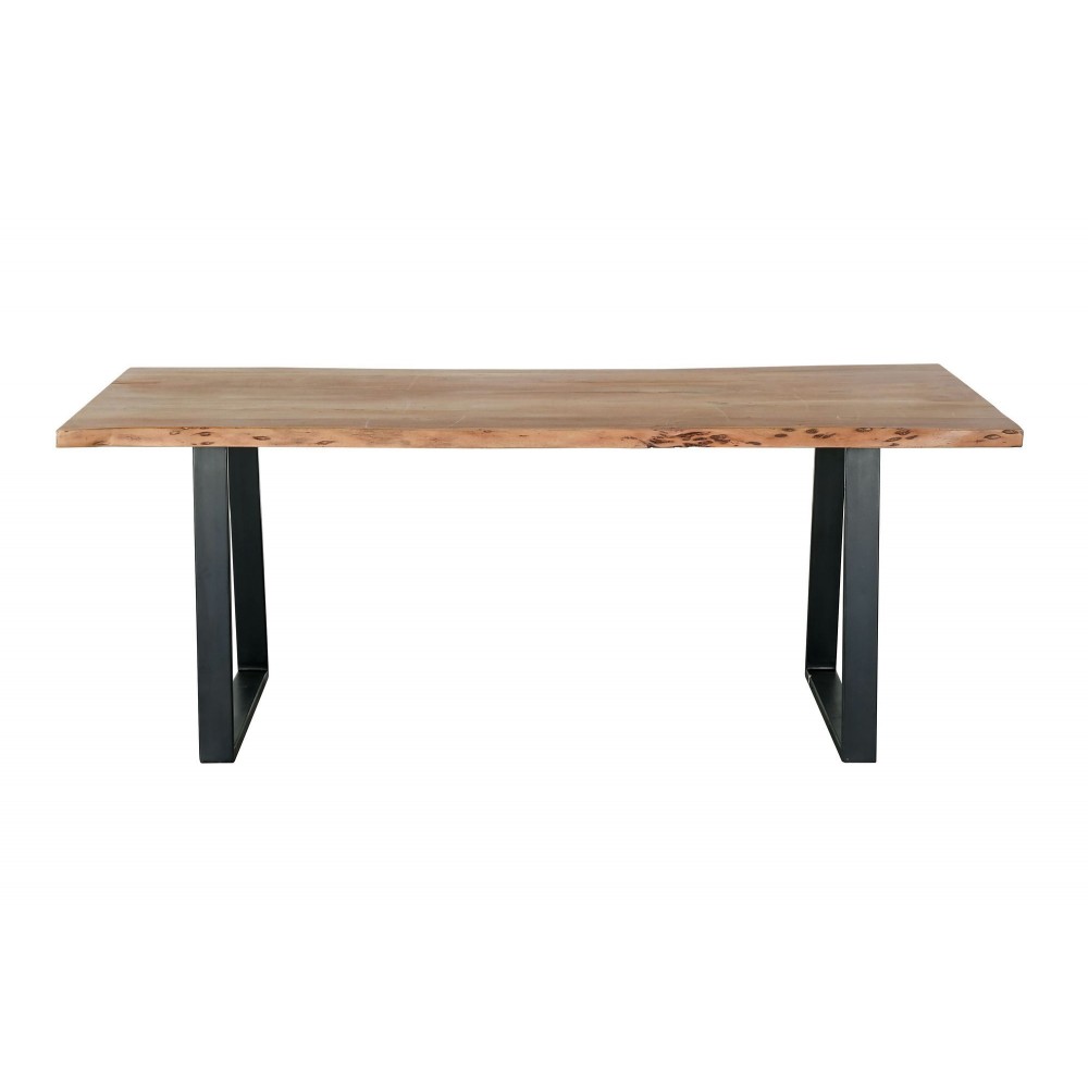 Kiel 70" Wood and Metal Dining Table