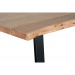 Kiel 70" Wood and Metal Dining Table