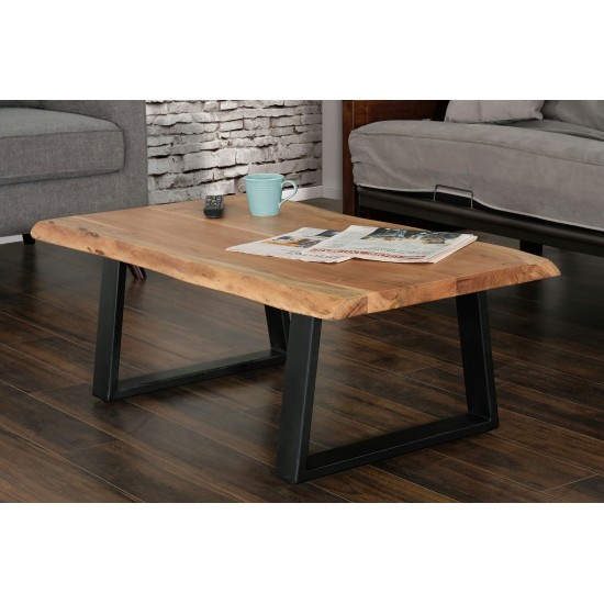 Pietro Wood and Metal Coffee Table