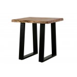 Hamilton Acacia Wood and Iron End Table