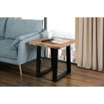 Hamilton Acacia Wood and Iron End Table