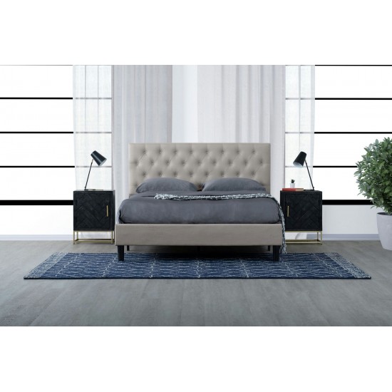 Ellie Upholstered Platform Bed, Queen