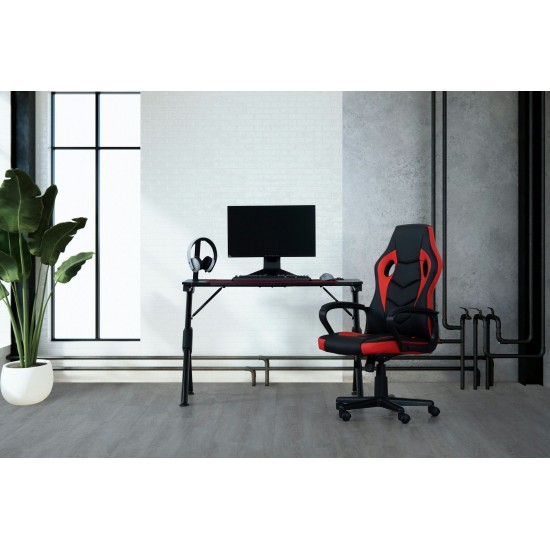 Frederick Ergonomic Office Gaming Chair, Black / Red