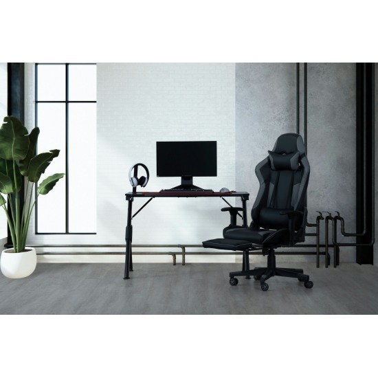 Finn Massage Ergonomic Office Gaming Chair, Black /Grey