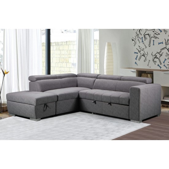 Hazell Sleeper Sectional with Storage Ottoman