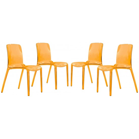 LeisureMod Murray Modern Dining Chair, Set of 4