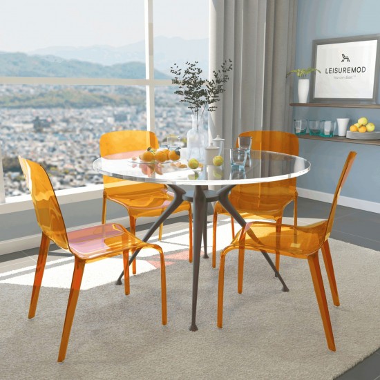 LeisureMod Murray Modern Dining Chair, Set of 4