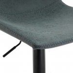 LeisureMod Tilbury Modern Adjustable Peacock Blue Bar Stool