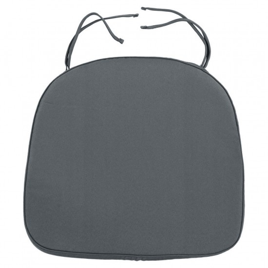 LeisureMod Modern Dark Gray Dining Chair Cushion Pads