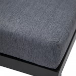 LeisureMod Hamilton 7-Piece Conversation Set With Coffee Table - Charcoal Blue