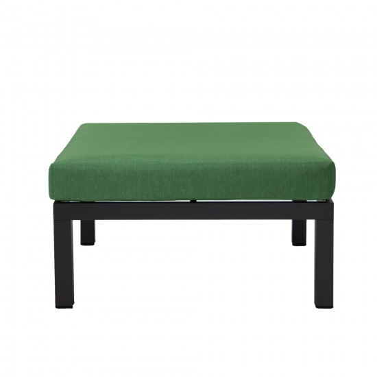 LeisureMod Hamilton 7-Piece Conversation Set With Coffee Table - Green