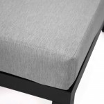 LeisureMod Hamilton 7-Piece Conversation Set With Coffee Table & Cushions - Grey