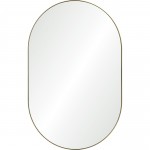 Beckah Satin Brass Iron Mirror (26X40)