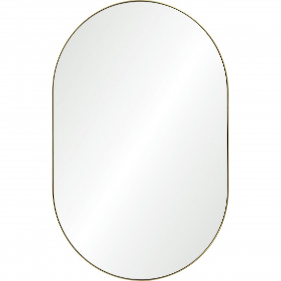 Beckah Satin Brass Iron Mirror (26X40)