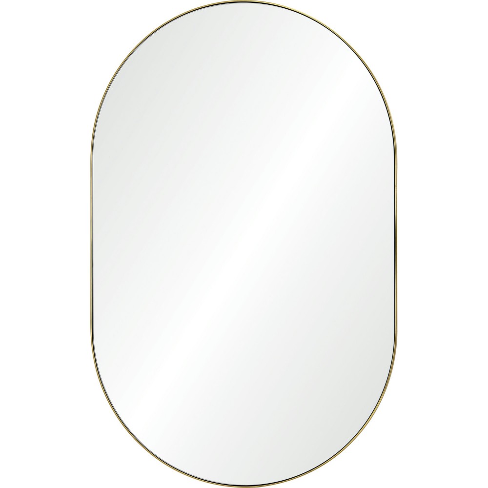 Beckah Satin Brass Iron Mirror (26X40)