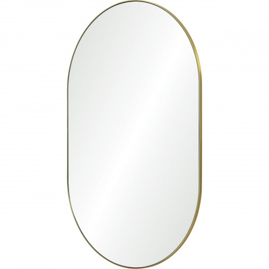 Beckah Satin Brass Iron Mirror (26X40)