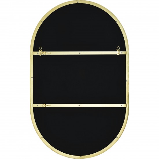 Beckah Satin Brass Iron Mirror (26X40)