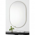 Beckah Satin Brass Iron Mirror (26X40)