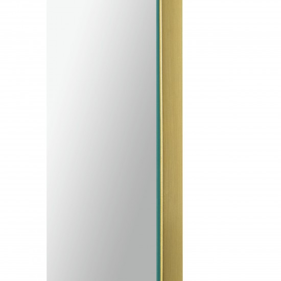 Beckah Satin Brass Iron Mirror (26X40)