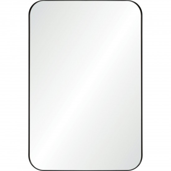 Glencoe Matte Black Iron Mirror (24X36)