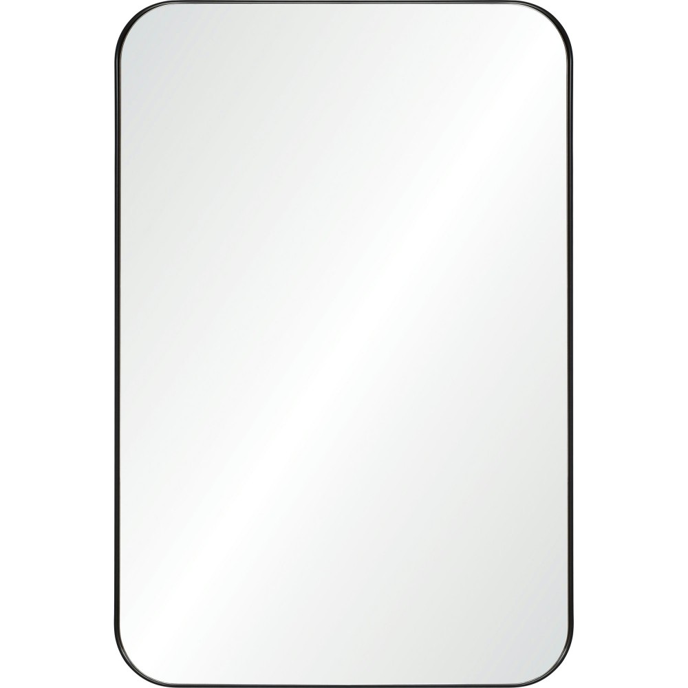 Glencoe Matte Black Iron Mirror (24X36)