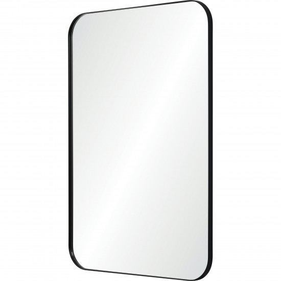 Glencoe Matte Black Iron Mirror (24X36)