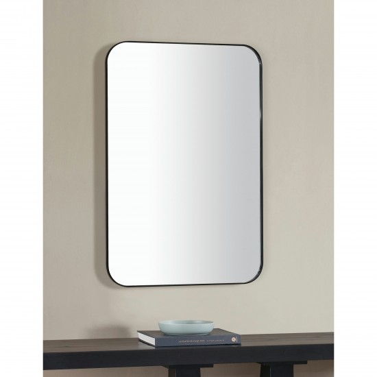 Glencoe Matte Black Iron Mirror (24X36)