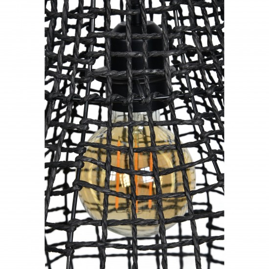 Akami Black Mesh Seagrass Ceiling Fixture