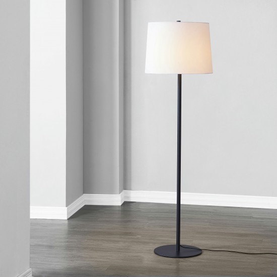 Nevin Matte Black Iron Floor Lamp