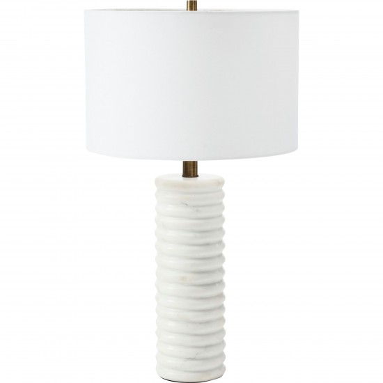 Sumner White Marble, Iron Table Lamp