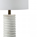 Sumner White Marble, Iron Table Lamp