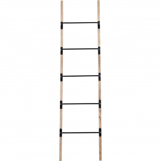 Marieta Natural Mango Wood Decorative Ladder For Throws