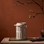 Villiers Matte Cream Ceramic Lantern