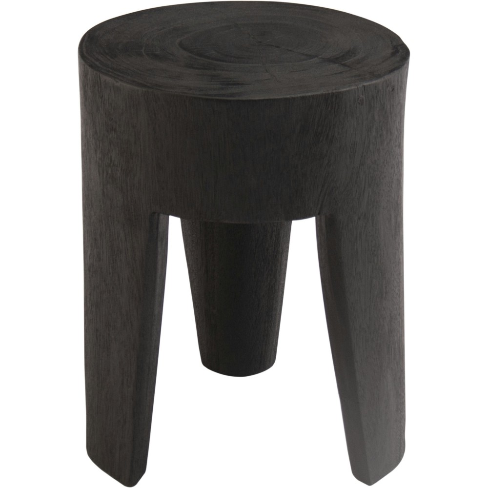 Katmai Burned Black Suar Wood Side Table