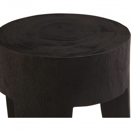 Katmai Burned Black Suar Wood Side Table