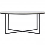 Livia Matte Black Iron Coffee Table