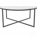 Livia Matte Black Iron Coffee Table