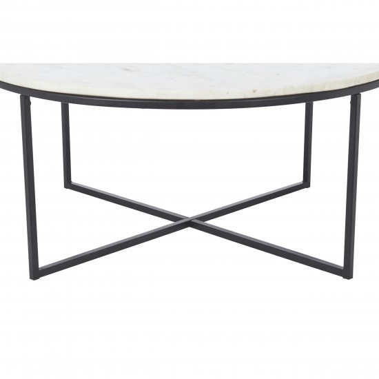 Livia Matte Black Iron Coffee Table