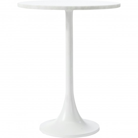 Alina Matte White Aluminum Side Table