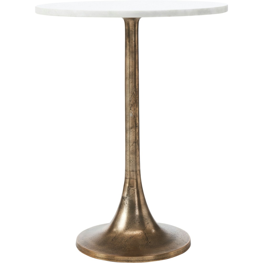 Amalya Antique Brass Aluminum Side Table