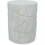 Nodin Natural/Beige Taupe Stone, Resin, Fiberglass Side Table (Indoor/ Outdoor)