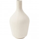 Akasia Matte Textured Ivory Ceramic Vase