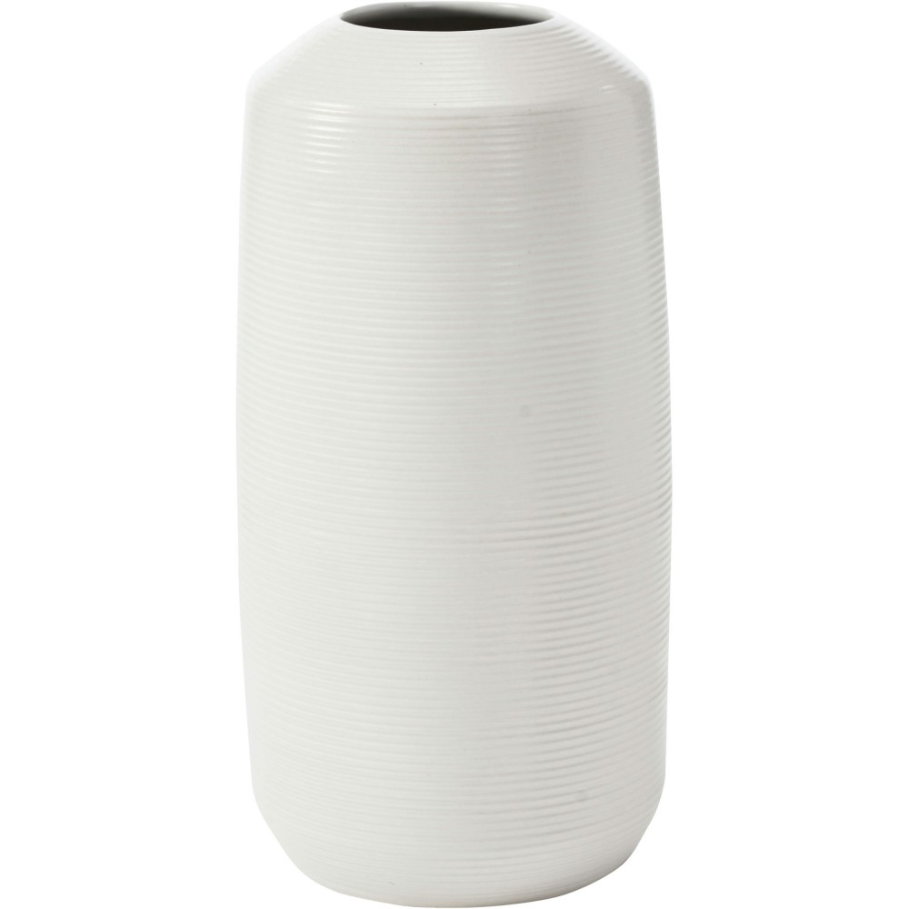 Kavali Matte Textured Off-White Ceramic Vase