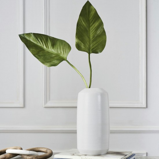 Kavali Matte Textured Off-White Ceramic Vase