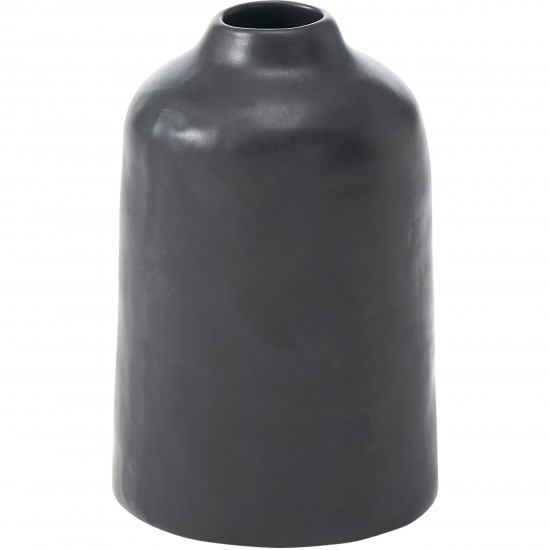 Forio Matte Black Ceramic Set Of 2 Vases