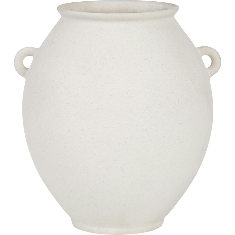 Yevla Matte Off-White Ceramic Vase