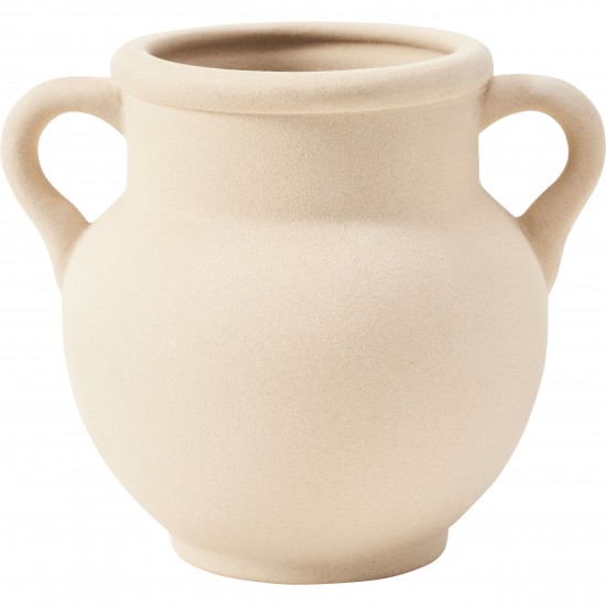 Centola Matte Beige Ceramic Vase