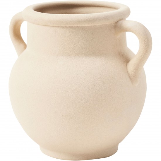 Centola Matte Beige Ceramic Vase