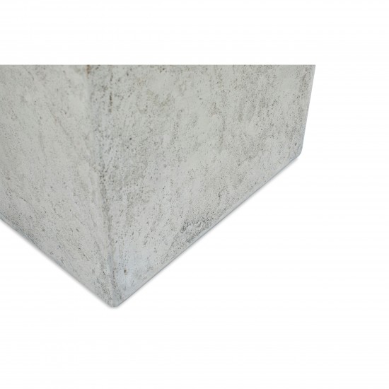 Alona Beige Taupe Stone, Resin, Fiberglass Cube Planter